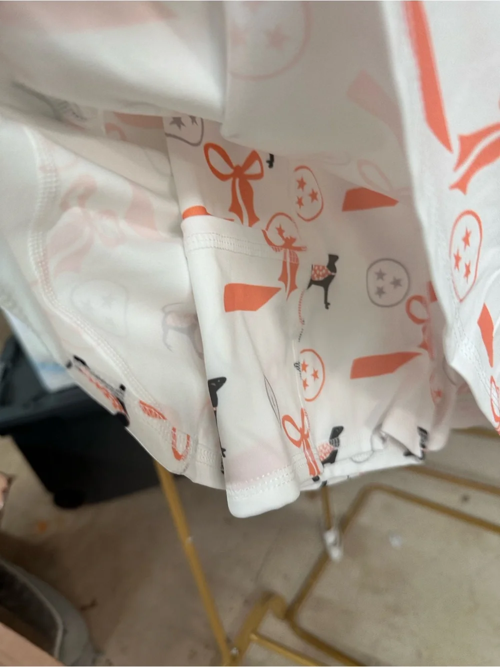 Tennesse print Two-Piece Tank & Skort Set with Tennessee Orange Bow & Smokey